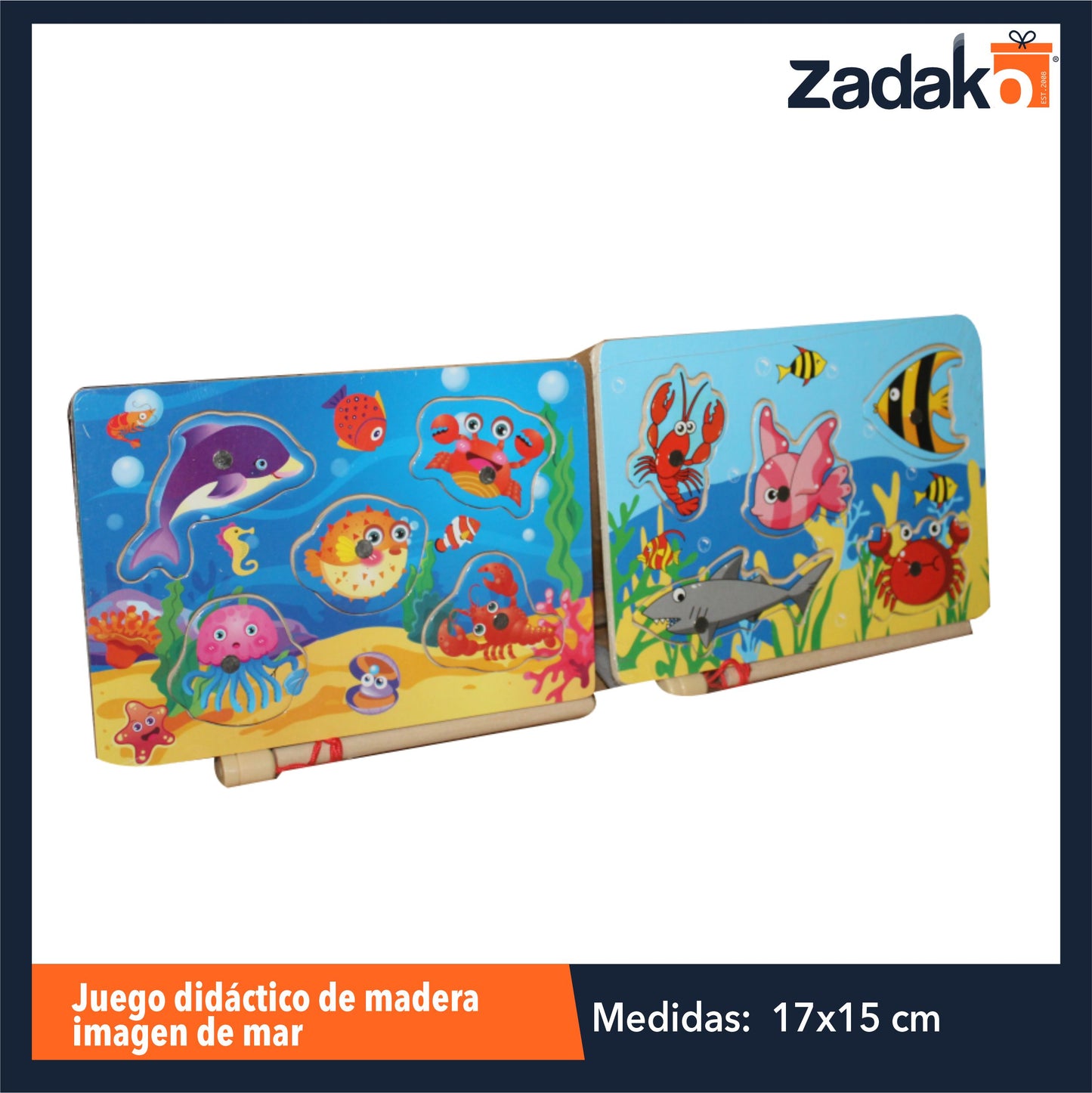 ZJ-1416 JUEGO DIDÁCTICO DE MADERA IMAGEN DE MAR DE 17.5x13x0.5 CM CON 1 PZ O CAJA CON 240 PZS