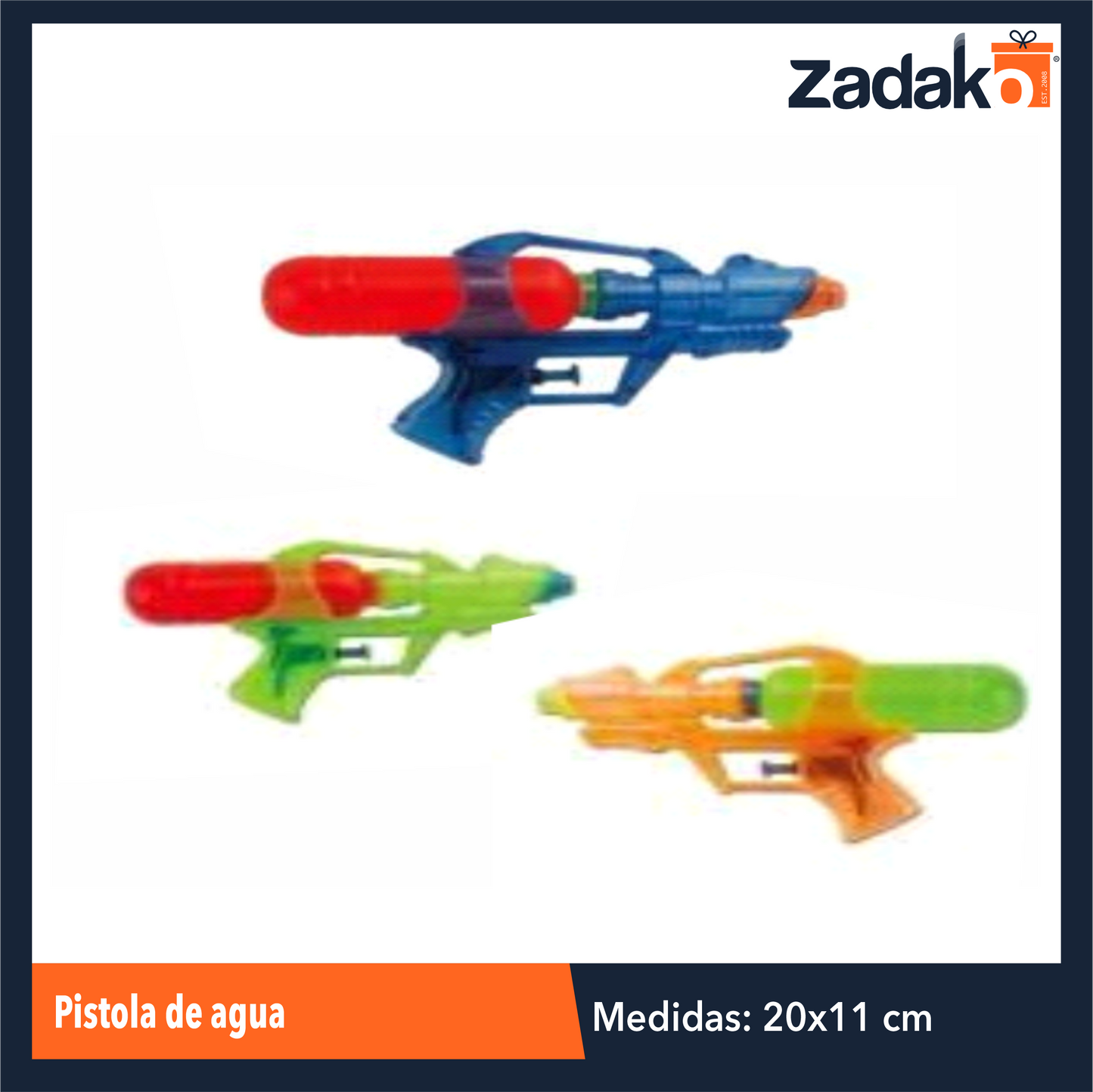 ZJ-1837 PISTOLA DE AGUA CON 1 PZ O CAJA CON 336 PZS