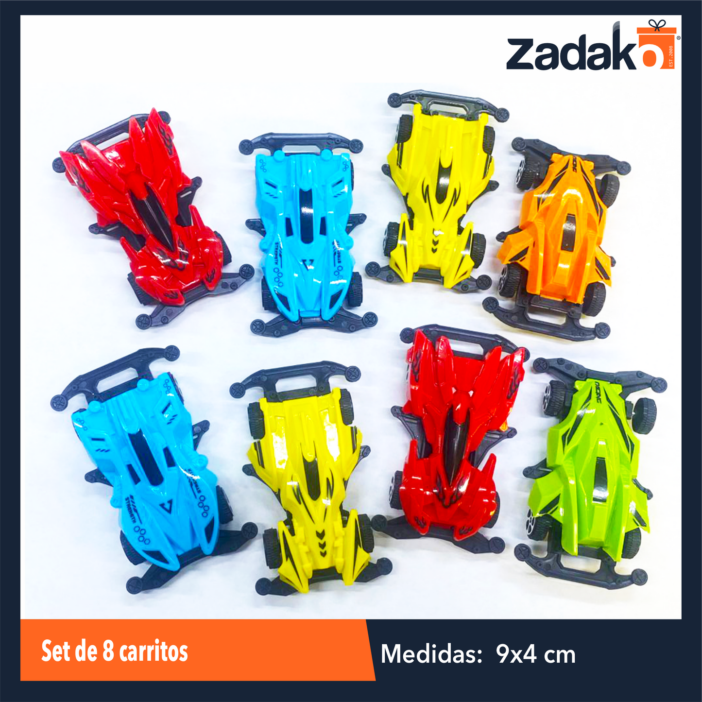 ZJ-1973 SET DE 8 CARRITOS CON 1 PZ O CAJA CON 528 PZS