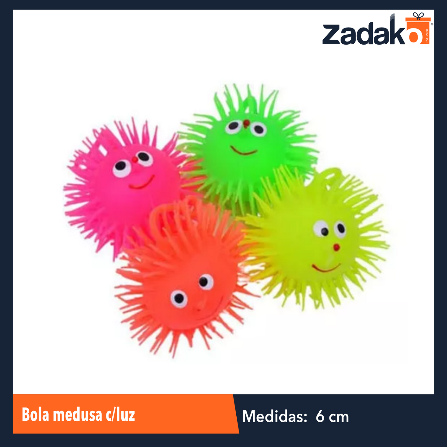 ZJ-2169 BOLA MEDUSA CON LUZ CON 24 PQTS O CAJA CON 48 PQTS
