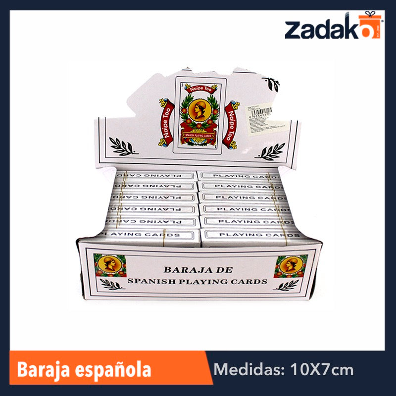 ZJ-0035 BARAJA ESPAÑOLA, CON 12 PZS, O CAJA CON 24 PQTS