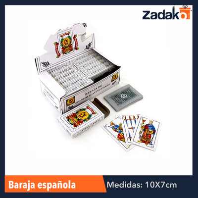 ZJ-0035 BARAJA ESPAÑOLA, CON 12 PZS, O CAJA CON 24 PQTS