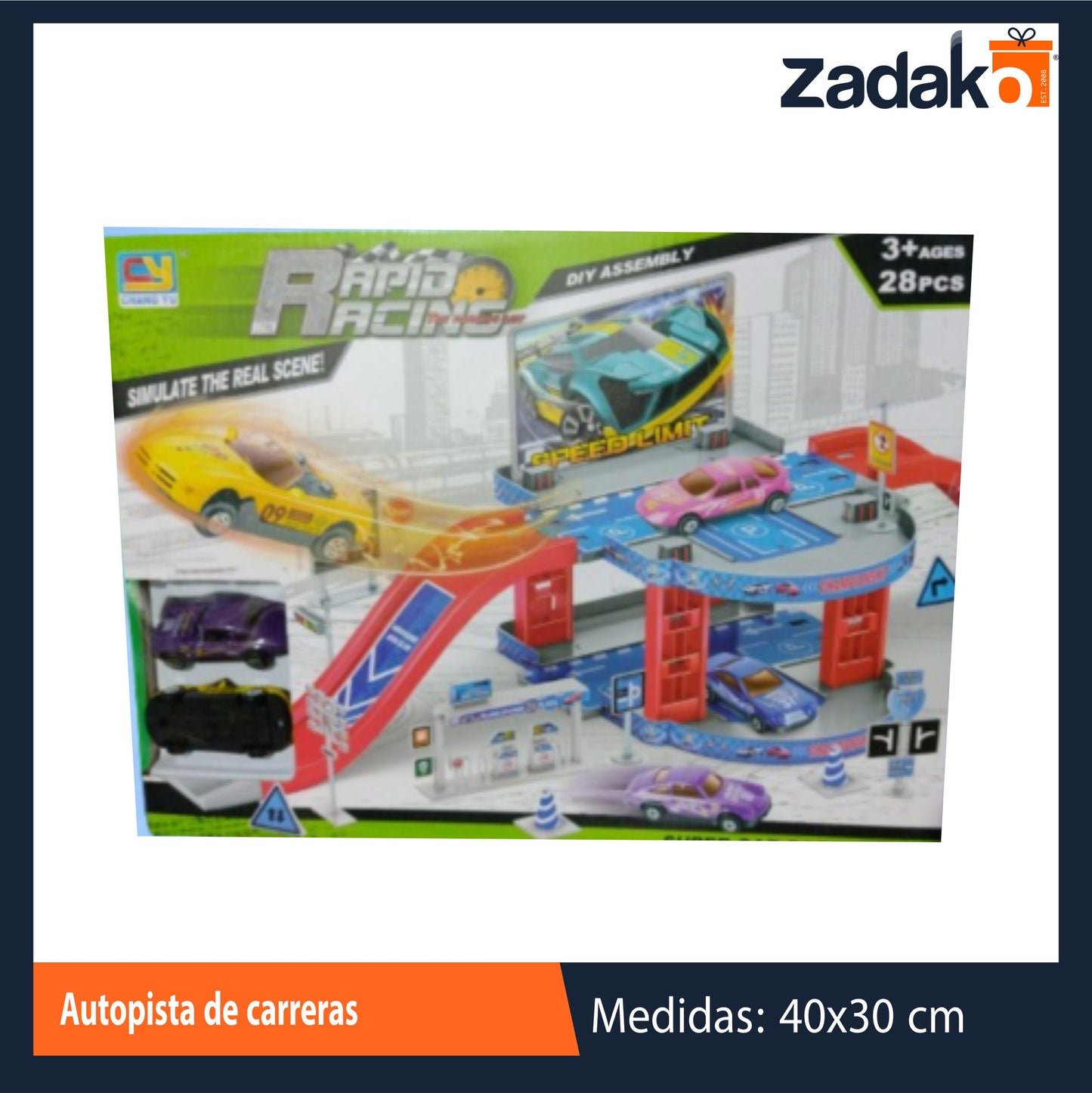 ZJ-1699 AUTOPISTA DE CARRERAS CON 1 PZ O CAJA CON 36 PZS