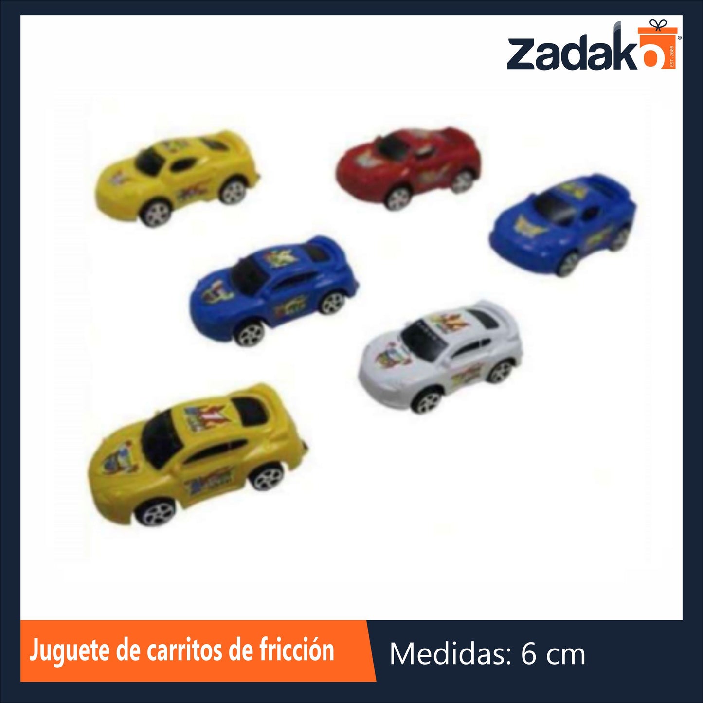 ZJ-2069 JUGUETE DE CARRITOS DE FRICCIÓN CON 1 PZ O CAJA CON 1680 PZS