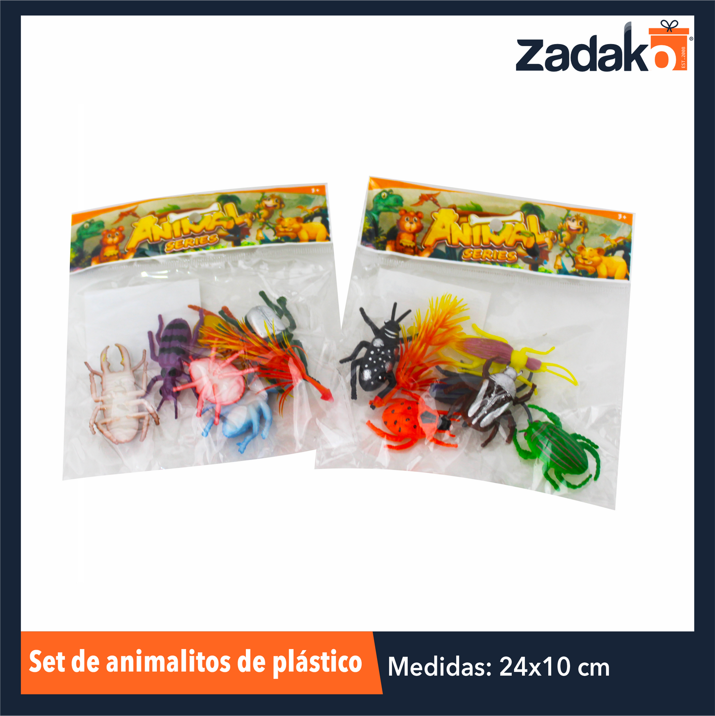 ZK-8011 SET DE ANIMALITOS DE PLASTICO CON 1 PZS O CAJA CON 720 PZS