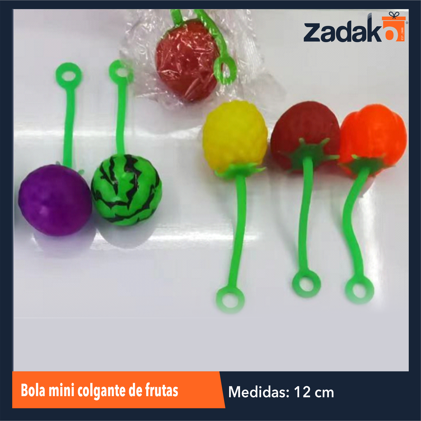 K-8076 BOLA MINI COLGANTE DE FRUTAS CON 24 PIEZAS O CAJA CON 24PQTS