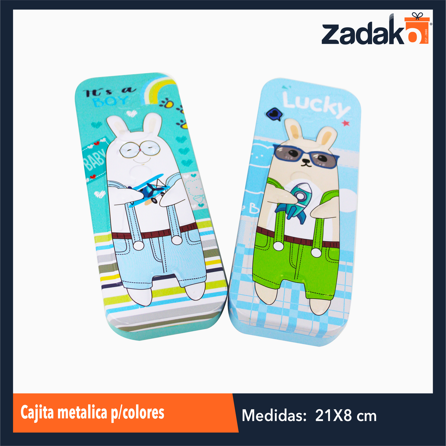 ZK-8131 CAJITA METALICA P/COLORES CON 1 PZ O CAJA CON 200 PZS