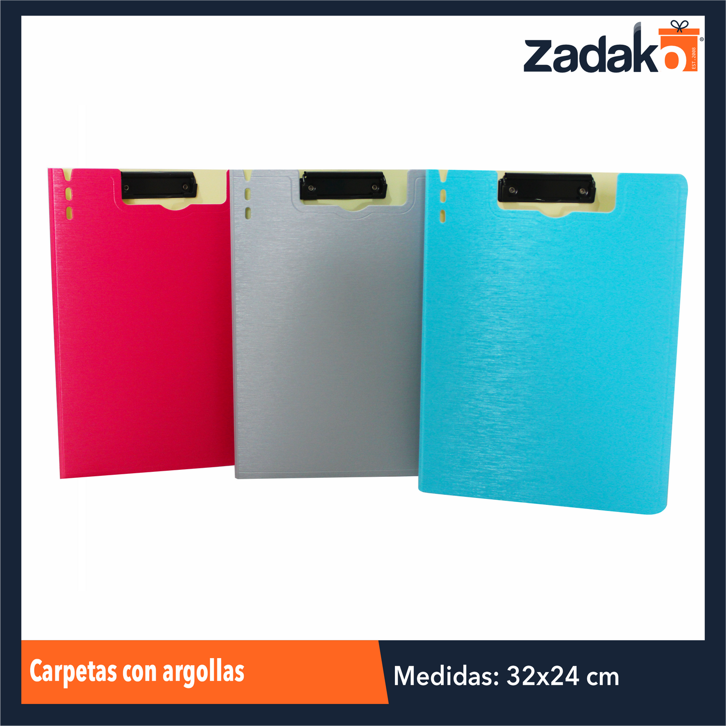 ZK-8142 CARPETA PORTA DOCUMENTOS, CON 1 PZ O CAJA CON 60 PZS