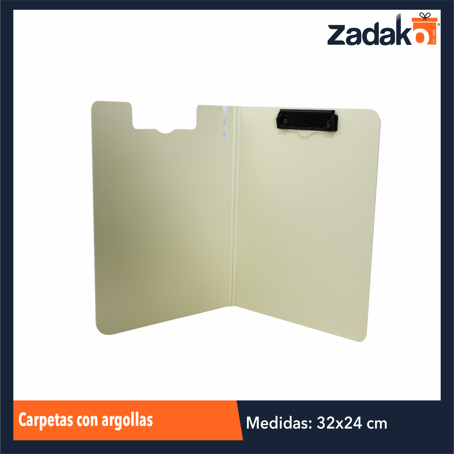 ZK-8142 CARPETA PORTA DOCUMENTOS, CON 1 PZ O CAJA CON 60 PZS
