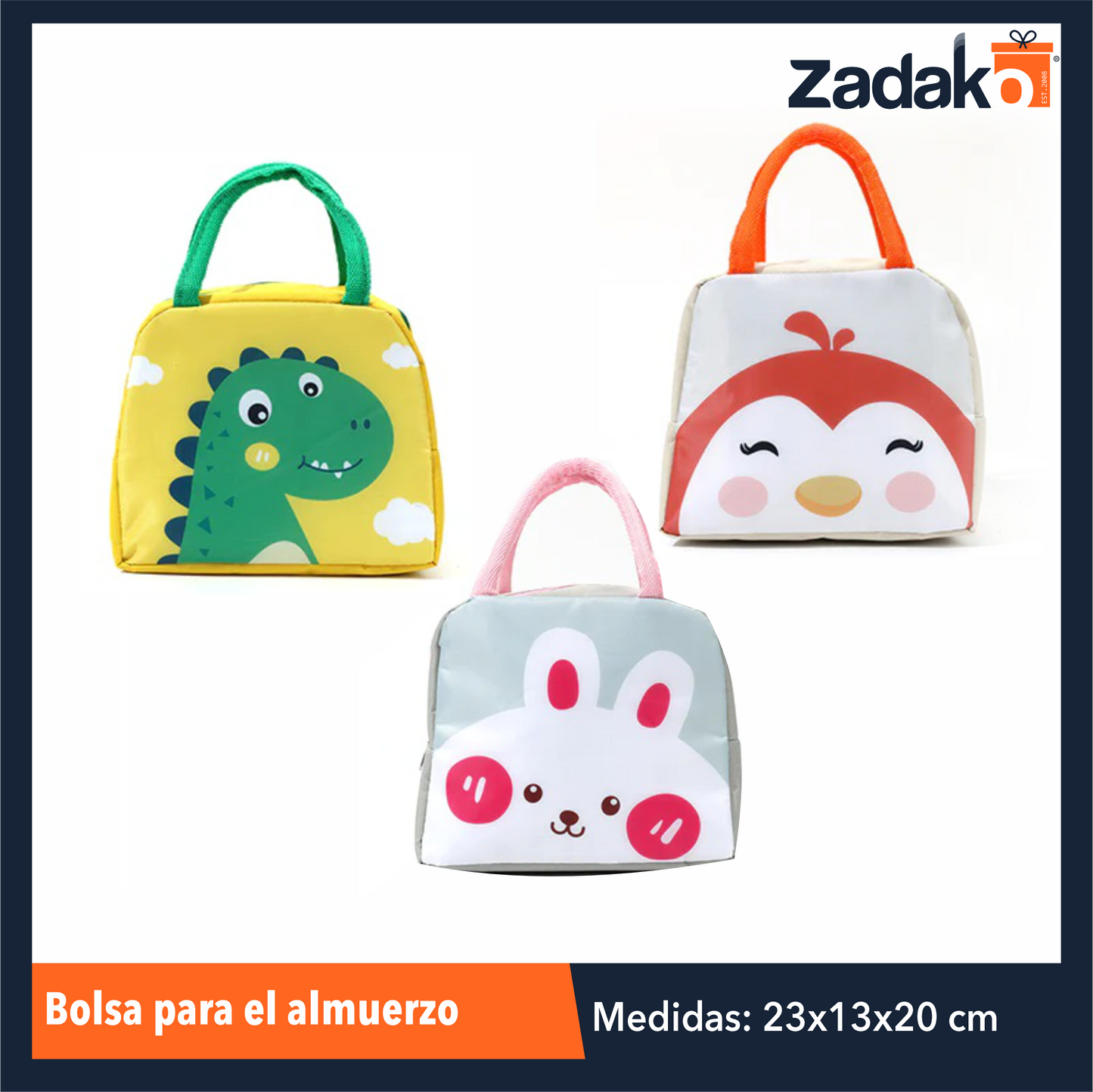 ZM-0035 BOLSA TERMICA PARA EL ALMUERZO CON 1 PZ O CAJA CON 200 PZS