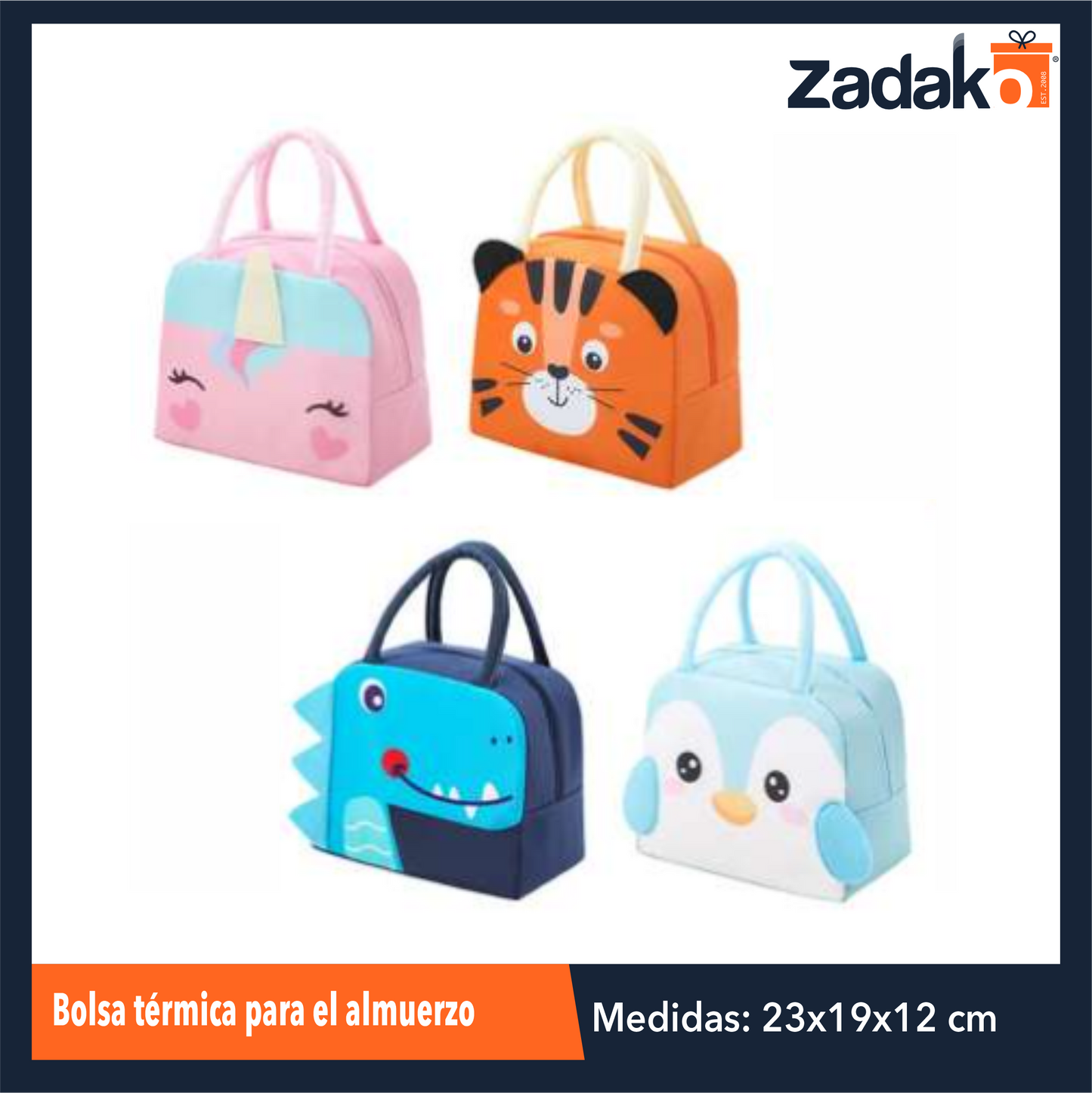 ZM-0040 BOLSA TERMICA PARA EL ALMUERZO CON 1 PZ O CAJA CON 200 PZS