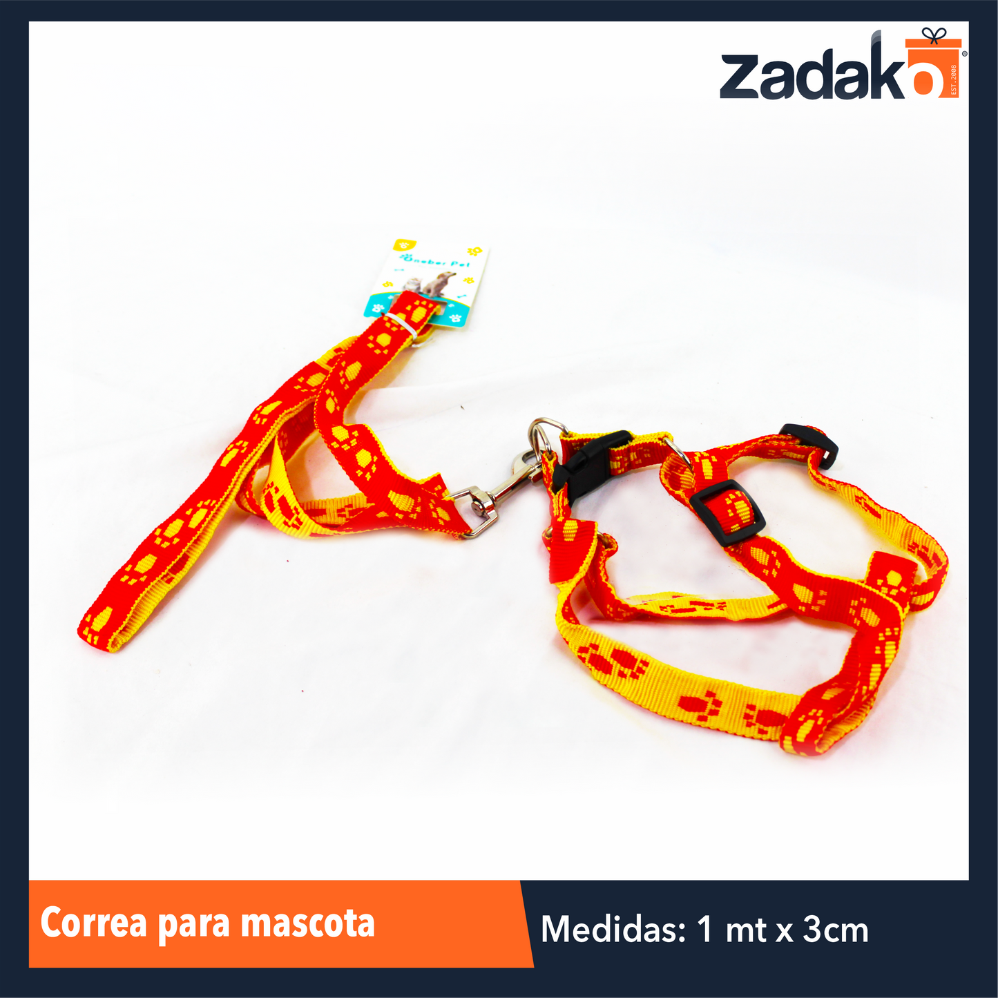 ZMA-0013 CORREA PARA MASCOTA CON 1 PZ O CAJA CON 240 PZS