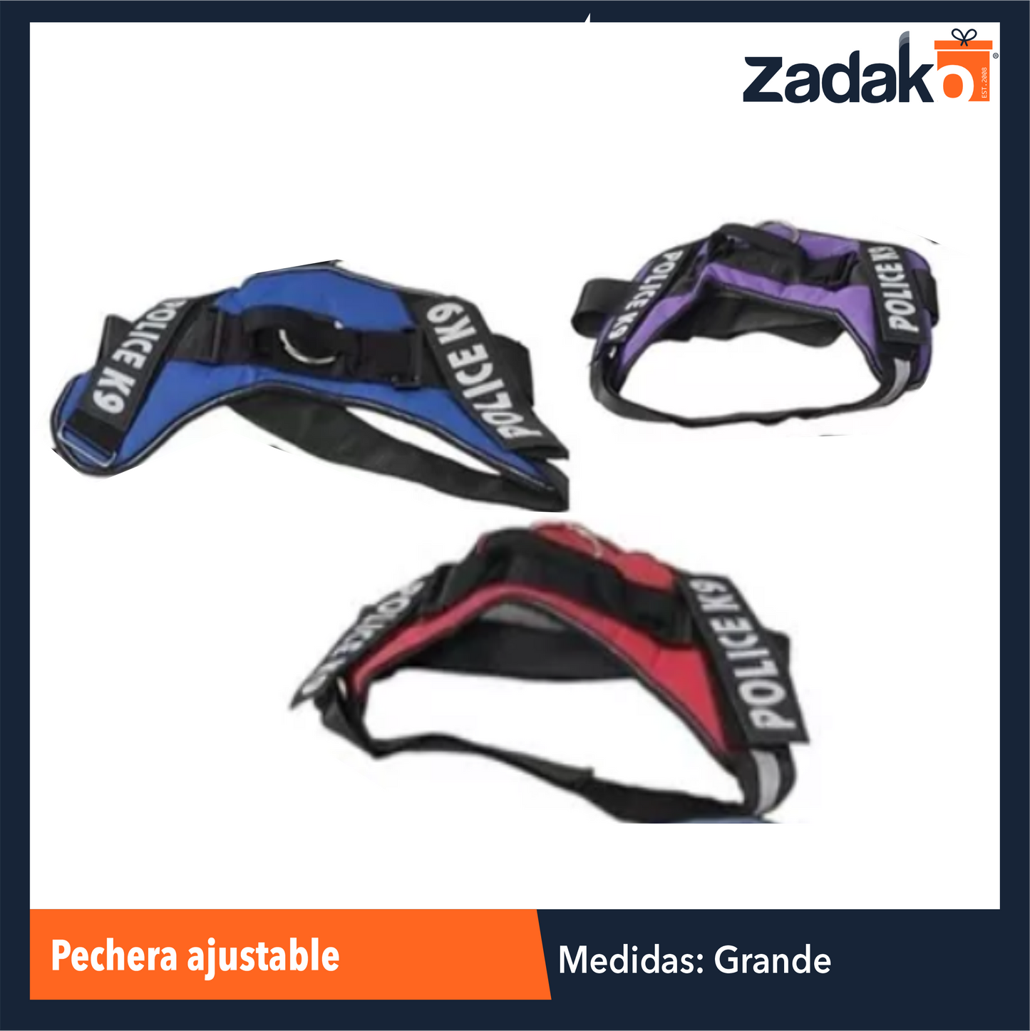 ZMA-0017 PECHERA AJUSTABLE TALLA GRANDE CON 1 PZ O CAJA CON 92 PZS