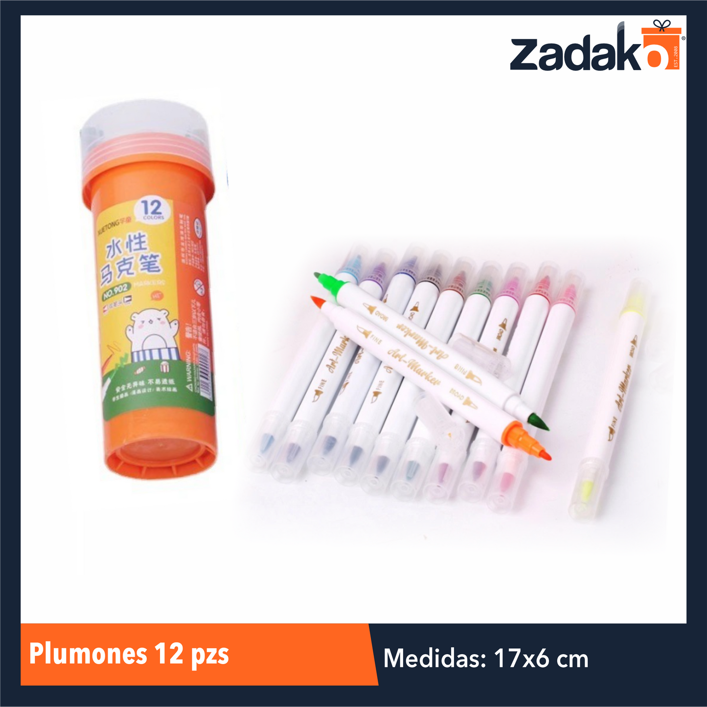 GPM-0268 ZP-0948 PLUMONES 12 PZS CON 1 PQT O CAJA CON 144 PQTS