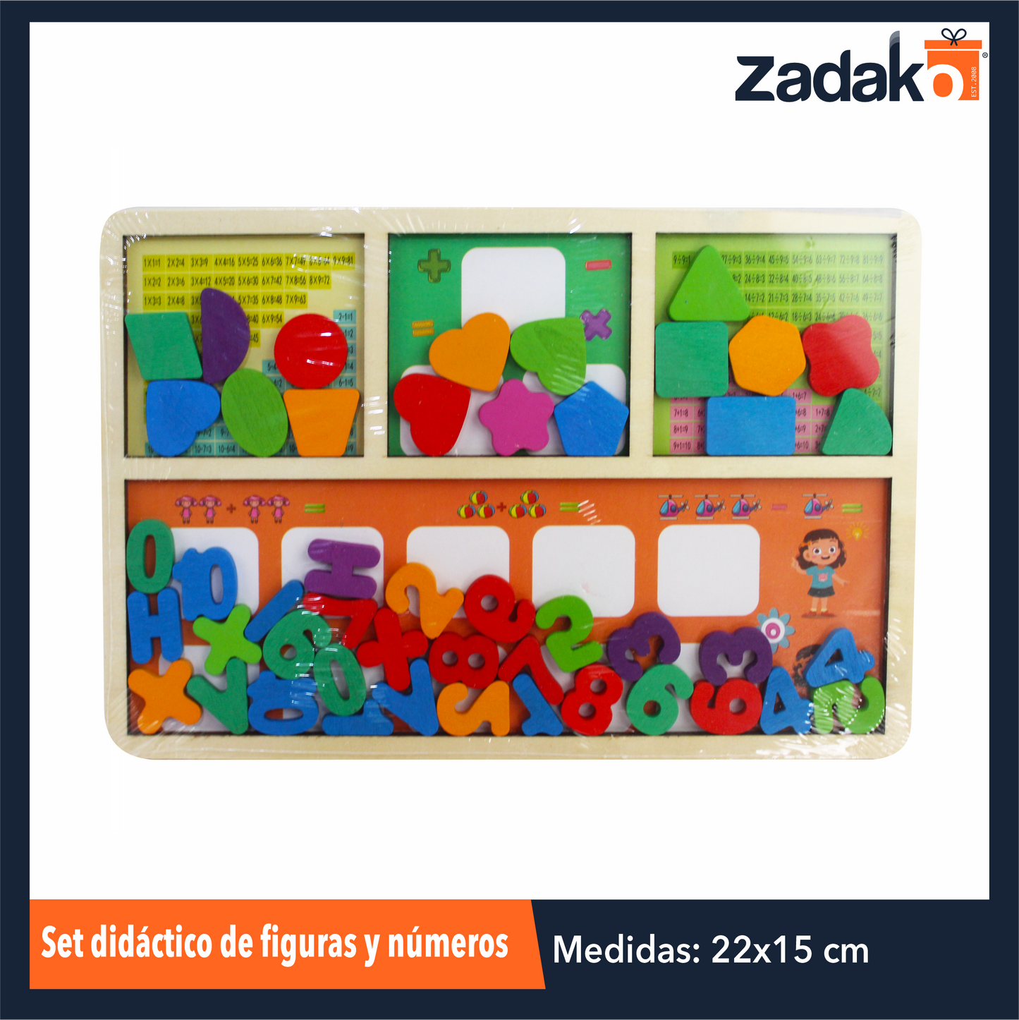 ZP-0967 SET DIDACTICO DE FIGURAS Y NUMEROS DE 0.5x22.5x15 CM CON 1 PQT O CAJA CON 200 PQTS