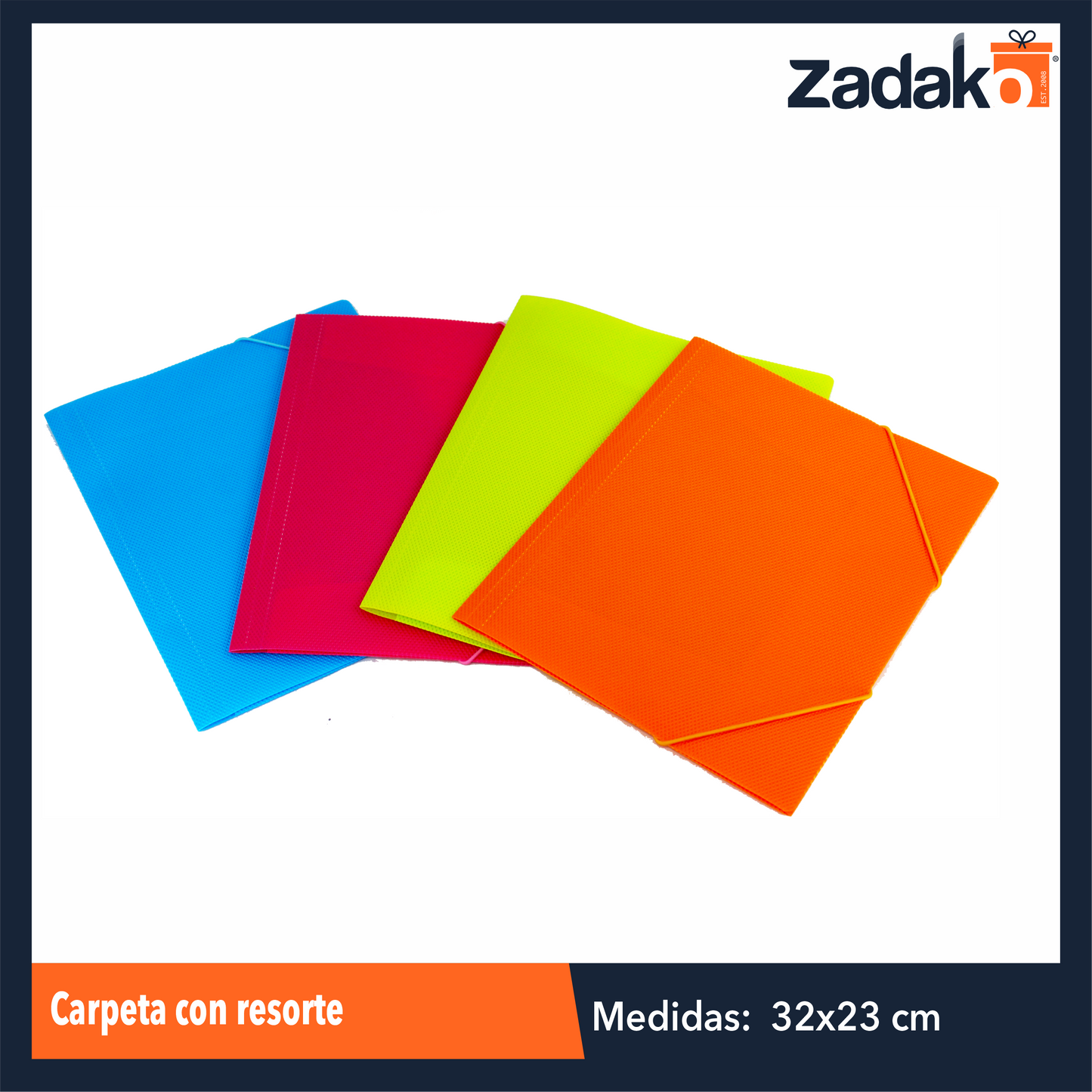 ZP-1021 CARPETA CON RESORTE CON 1 PZ O CAJA CON 240 PZS