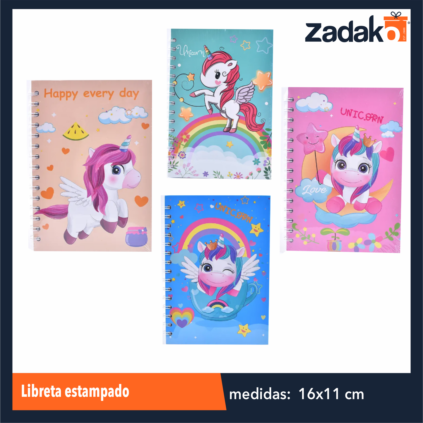 ZP-1100 LIBRETA ESTAMPADO CON 1 PZ O CAJA CON 120 PZS