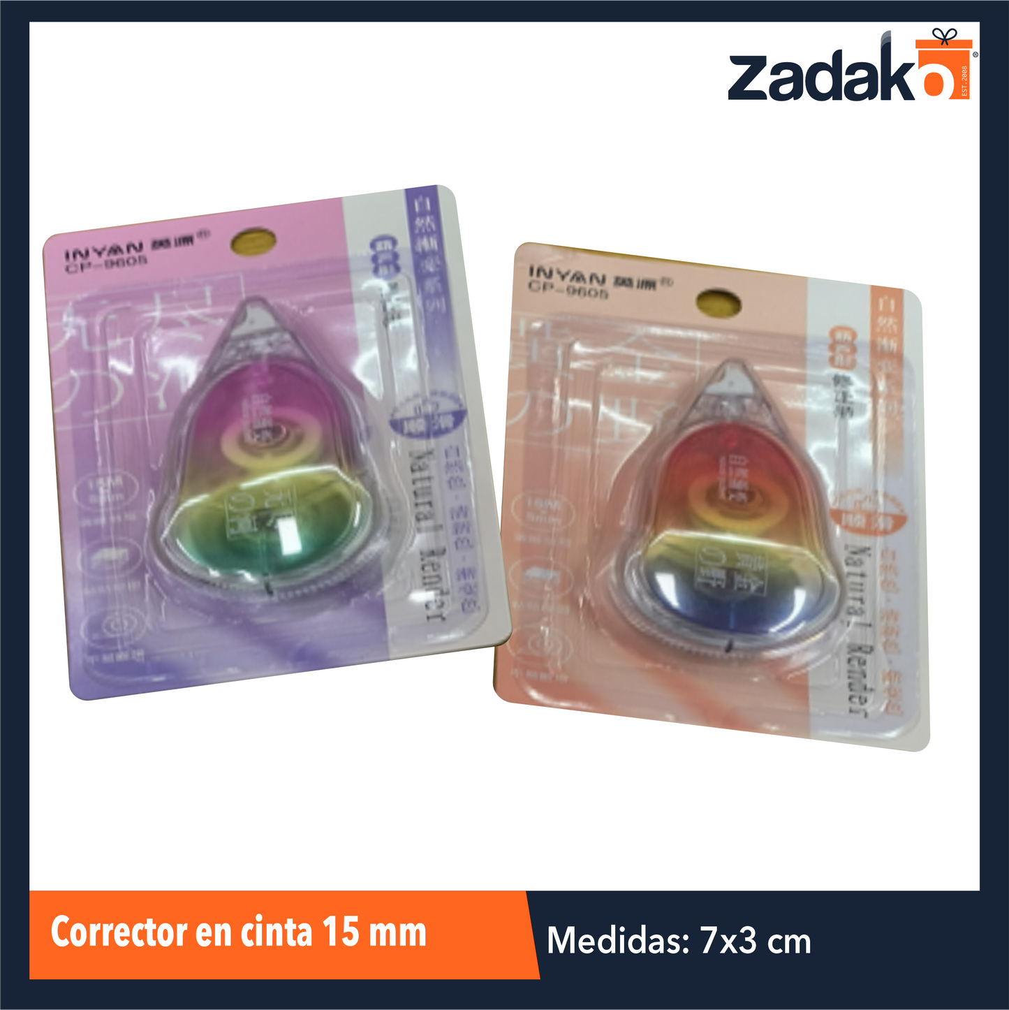 ZP-1403 CORRECTOR EN CINTA 15 M CON 1 PZ O CAJA CON 576 PZS