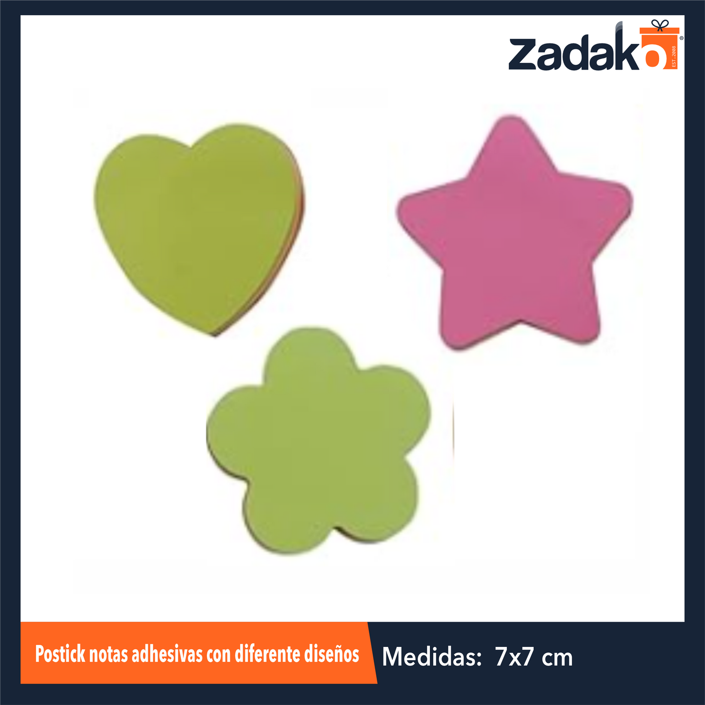 ZP-1494 POST IT CON DIFERENTE DISEÑOS CON 1 PZ O CAJA CON 200 PZS