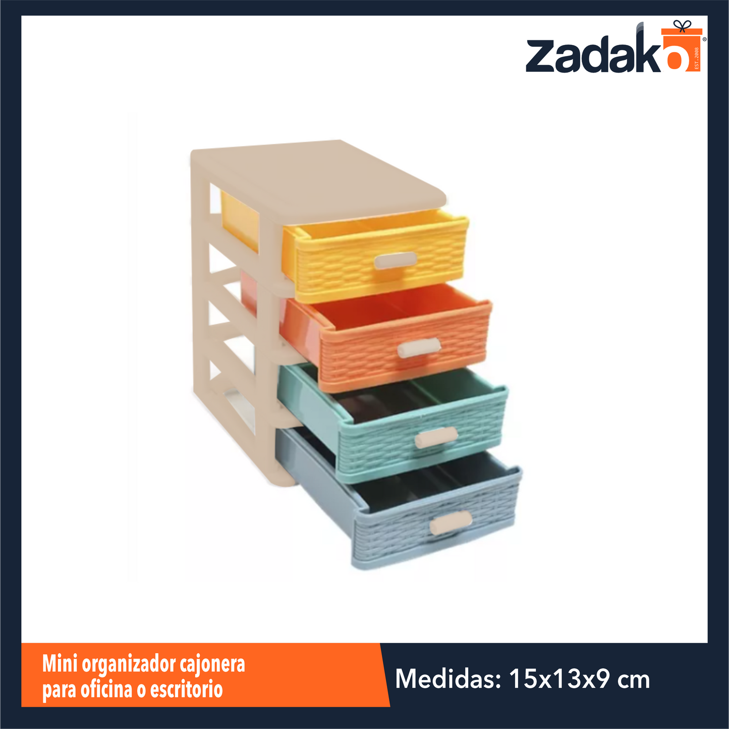 ZP-1540 MINI ORGANIZADOR CAJONERA PARA OFICINA O ESCRITORIO CON 1 PZ O CAJA CON 72 PZS