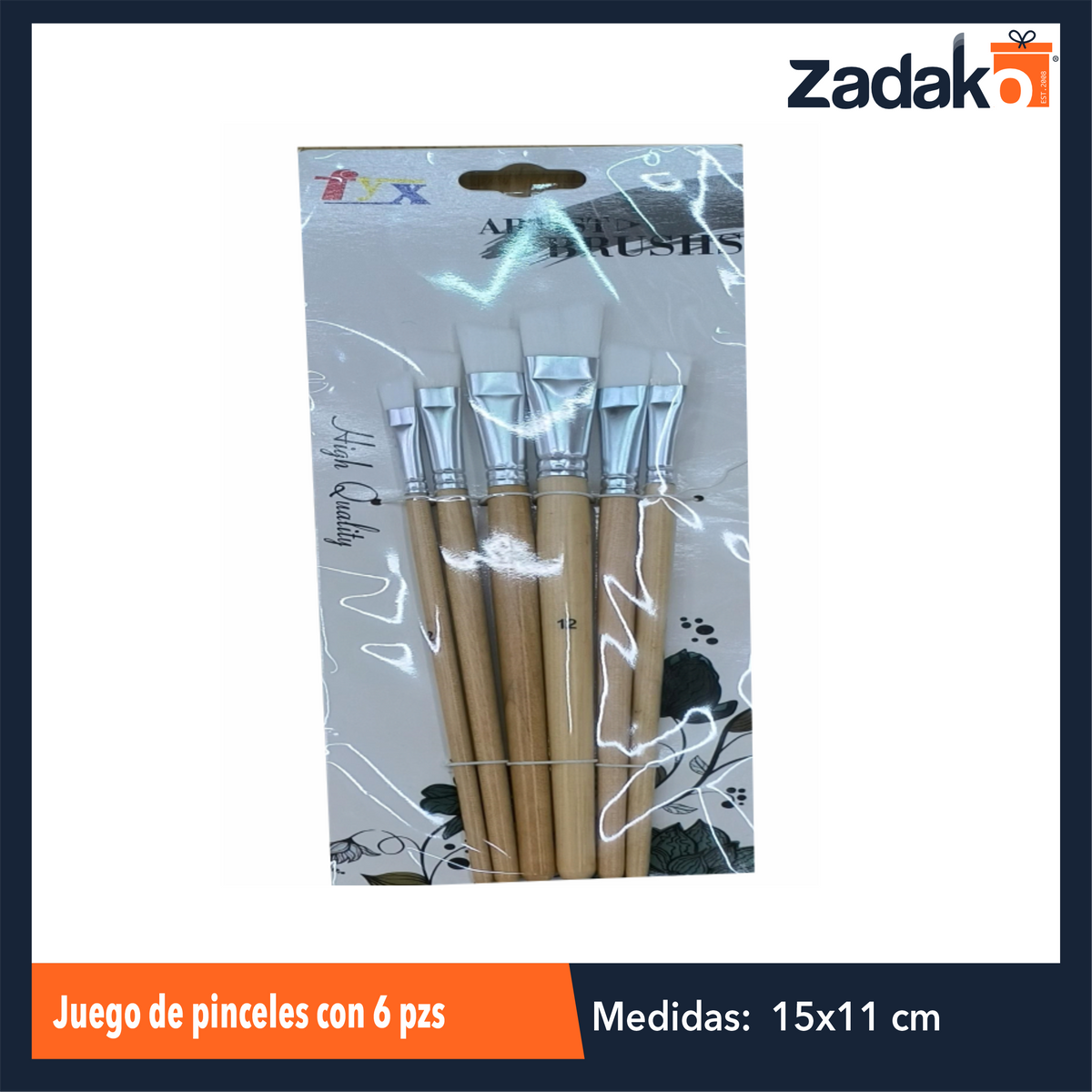 N-GPM-2554 GPM-2554 ZP-1556 JUEGO DE PINCELES CON 6 PZS CON 1 PZ O CAJA CON 600 PZS