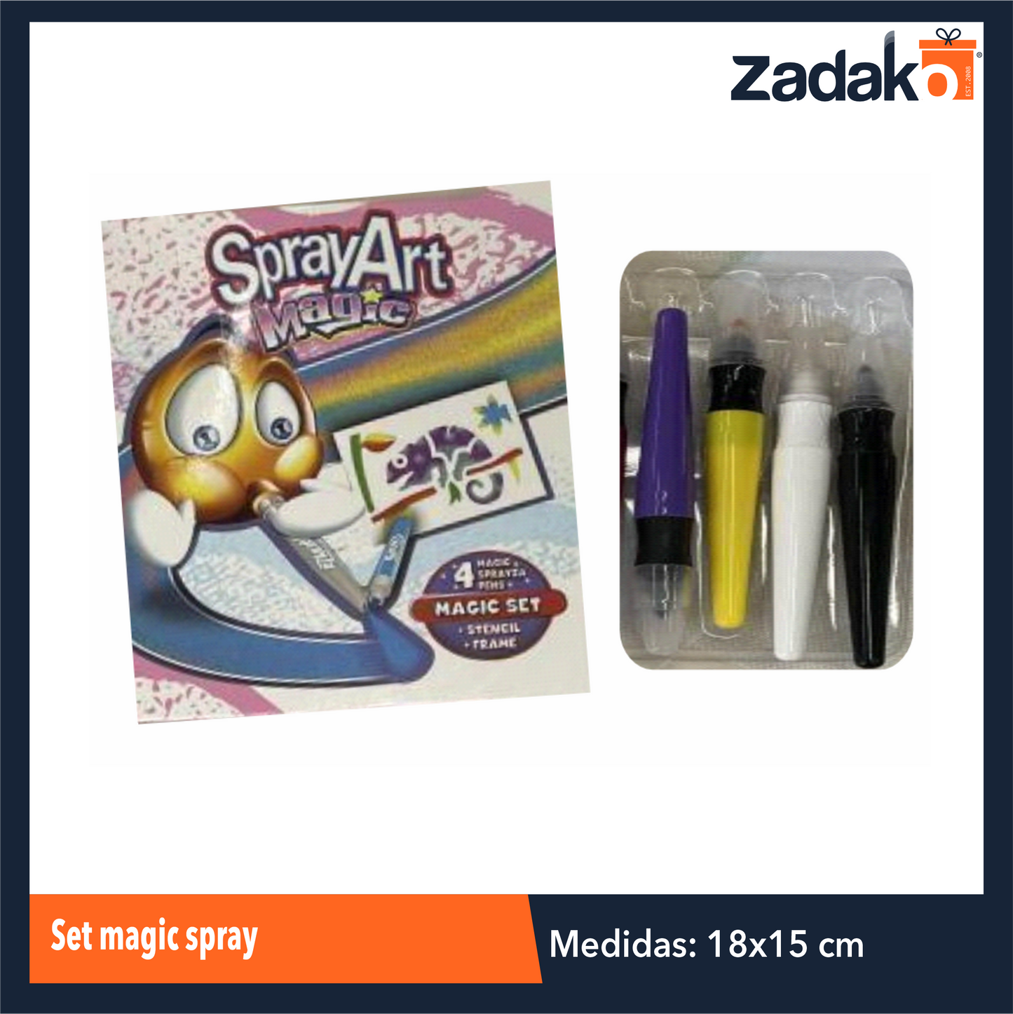 ZP-1575 PLUMA MAGICA EN SPRAY CON 4 COLORES O CAJA CON 240 PZS