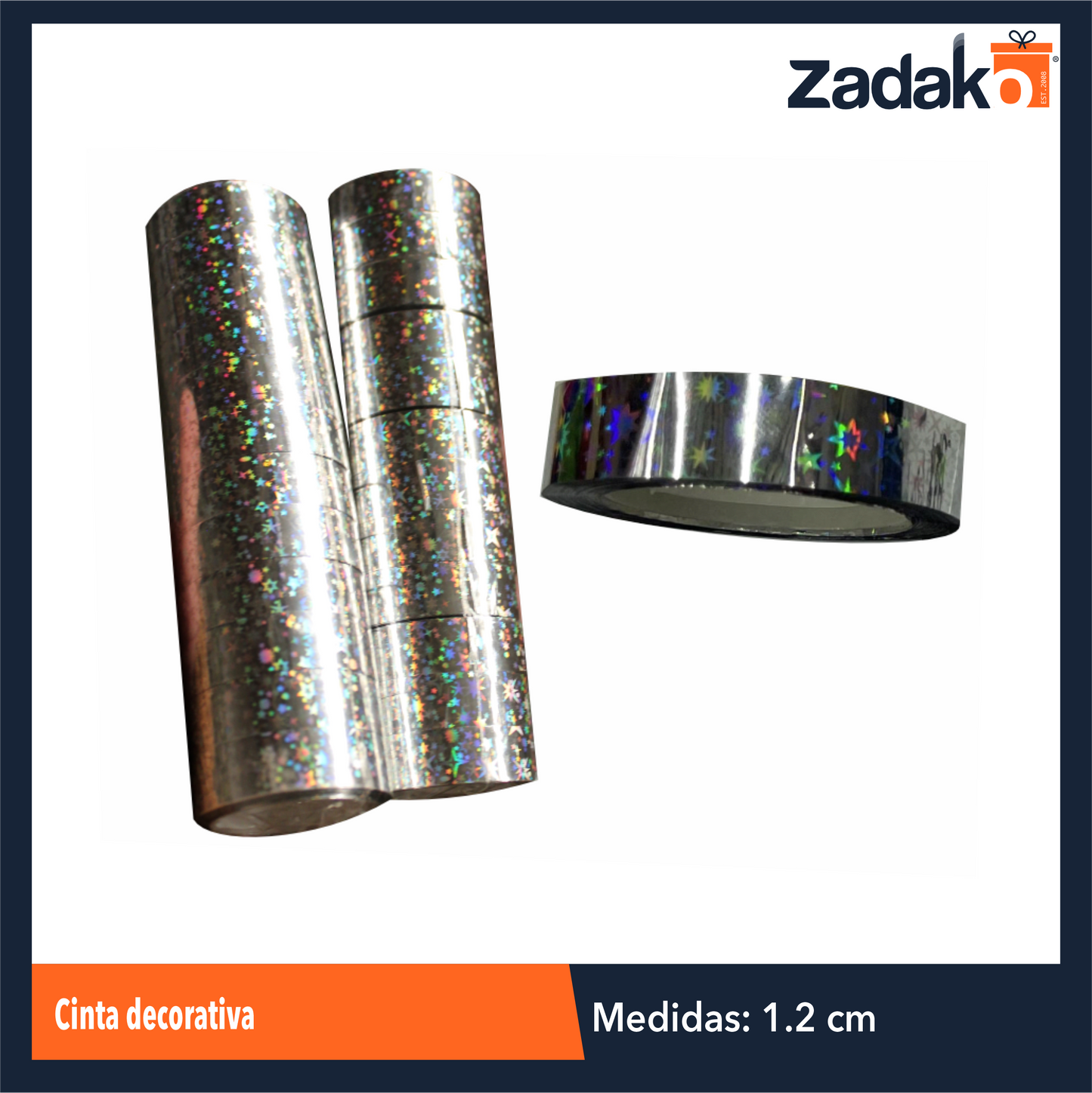 ZP-1637 CINTA DECORATIVA CON 12 PIEZAS, O CAJA CON 60 PQTS