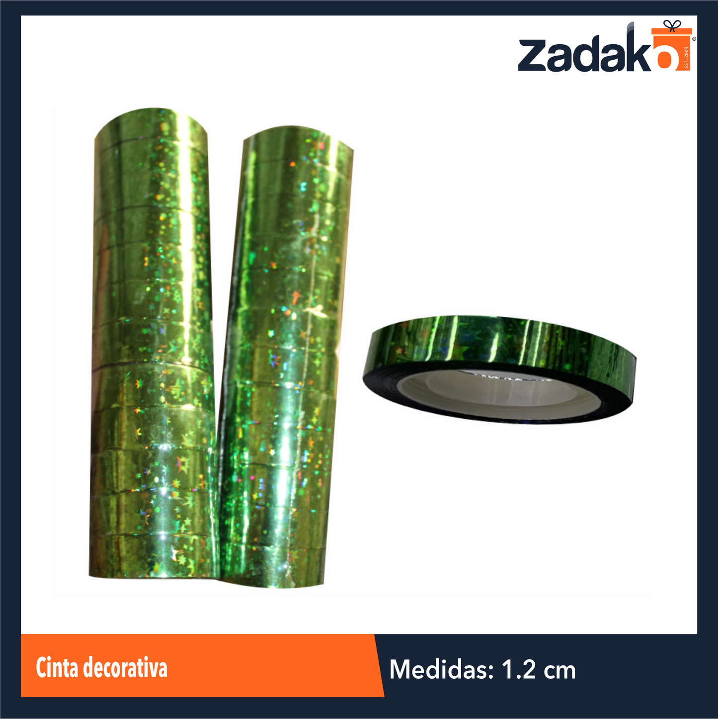 ZP-1640 CINTA DECORATIVA CON 12 PIEZAS, O CAJA CON 60 PQTS
