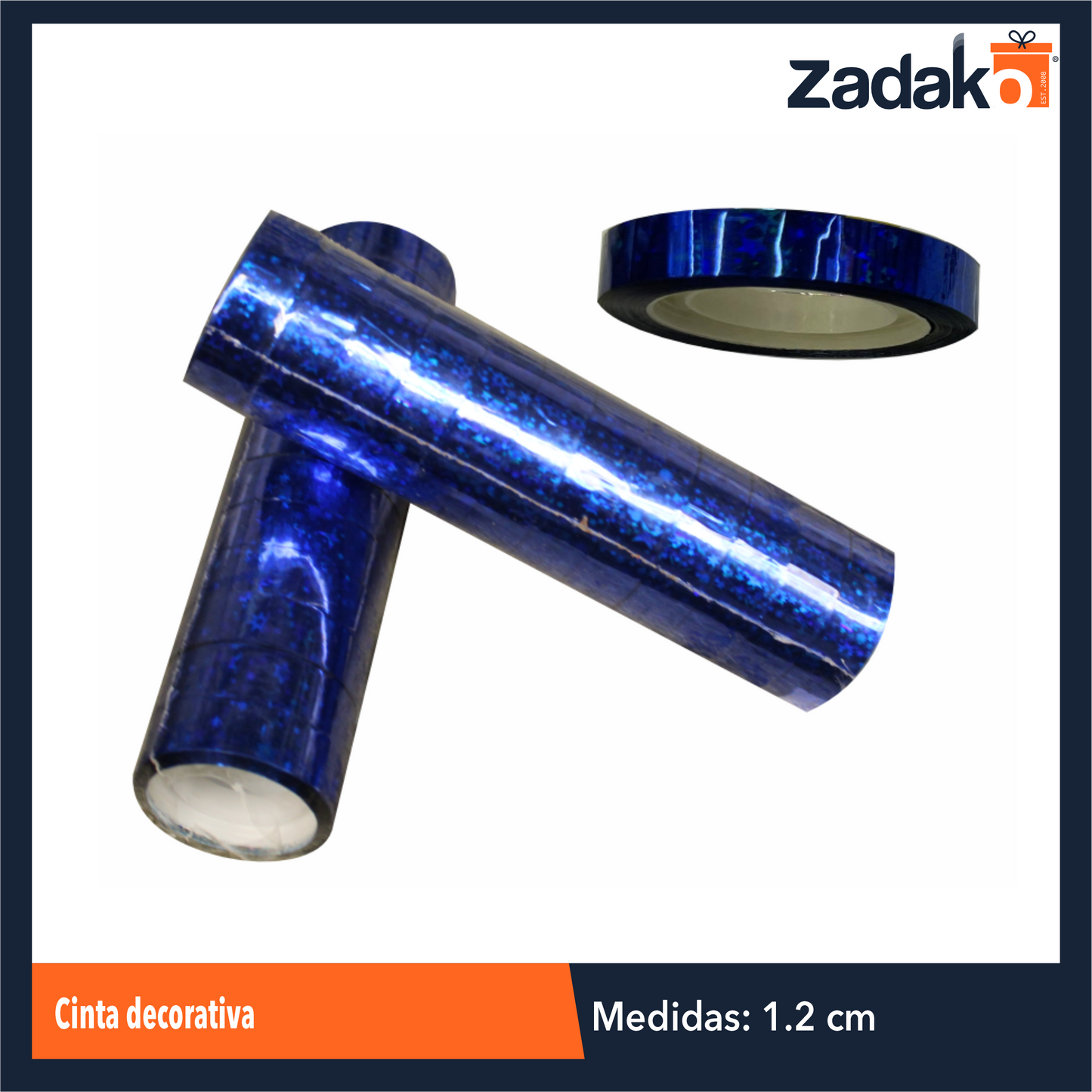 ZP-1641 CINTA DECORATIVA CON 12 PIEZAS O CAJA CON 60 PQTS