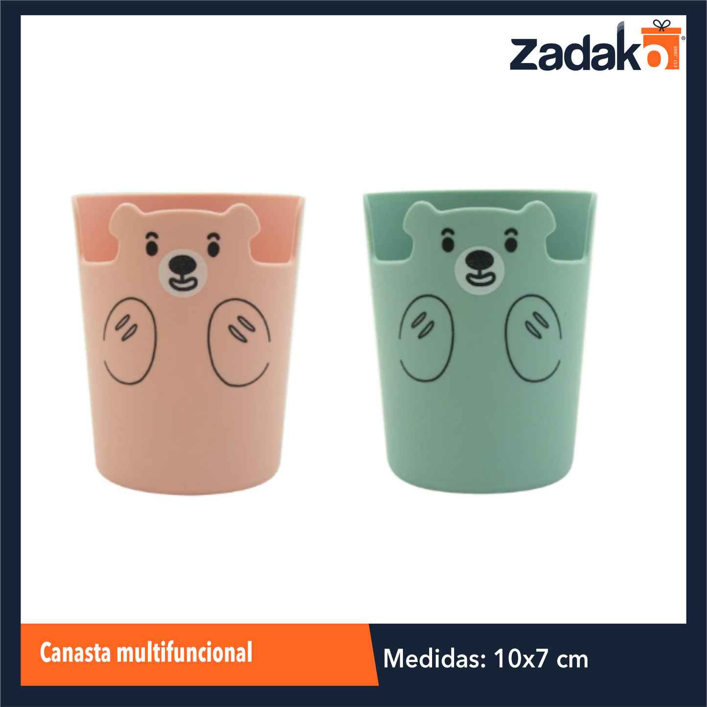 ZP-1651 CANASTA MULTIFUNCIONAL DE 10x7 CM CON 1 PZ O CAJA CON 360 PZS