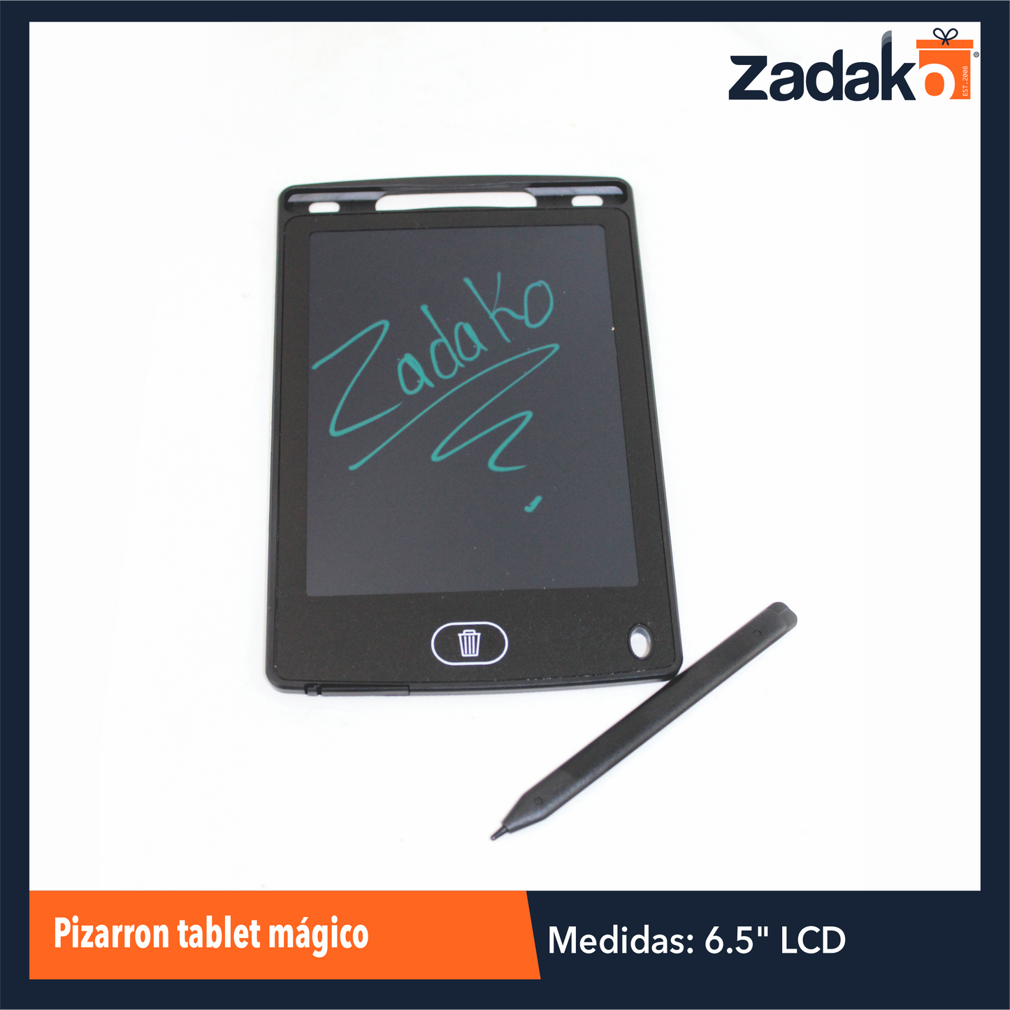 ZP-1059 PIZARRON TABLET MAGICO 6.5 PULGADAS LCD CON 1 PZ O CAJA CON 100 PZS