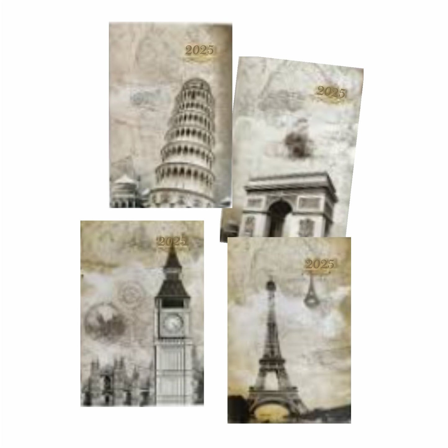 ZP-2005 / HFY-1284 AGENDA CON DISEÑO DE PAISAJE 14.5 X 21 CM 2025 CON 1 PZ O CAJA CON 80 PZS