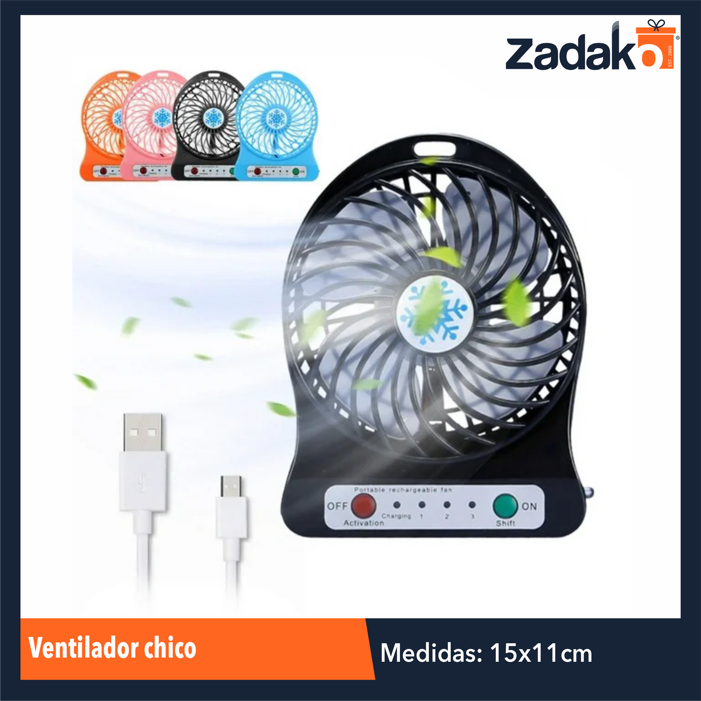FS-003 VENTILADOR CHICO CON 1 PZ O CAJA CON 100 PZS