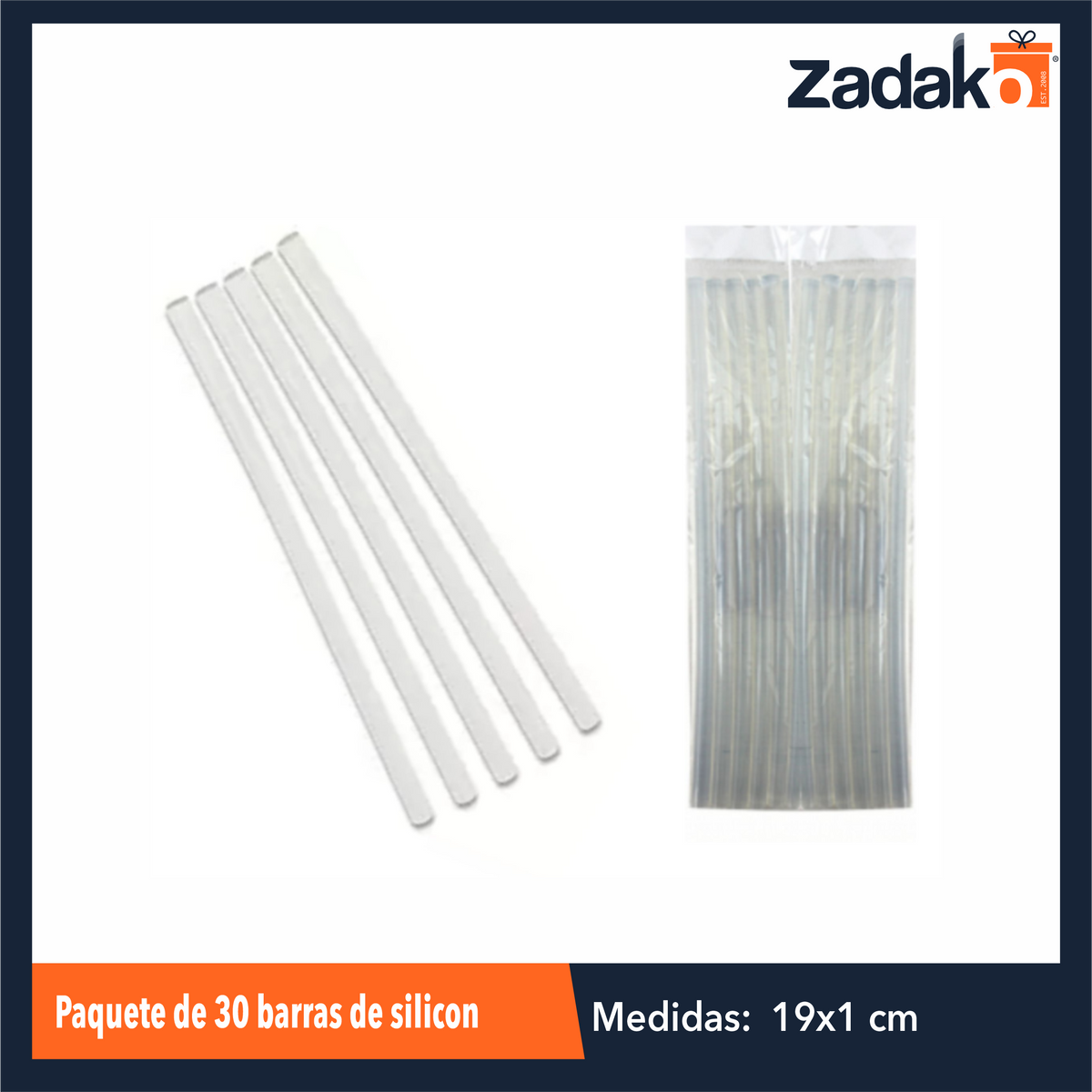 GPM-3566 PAQUETE DE 500g o 30 BARRAS DE SILICON CON 1 PAQ O CAJA CON 50 PQTS