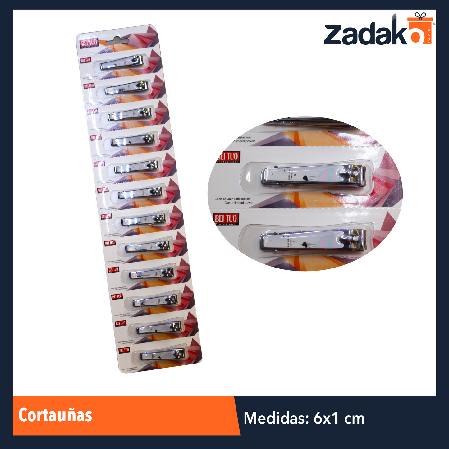 N-GPM-4420 ZH-0117 CORTAUÑAS CON 12 PIEZAS, O CAJA CON 60 PQTS
