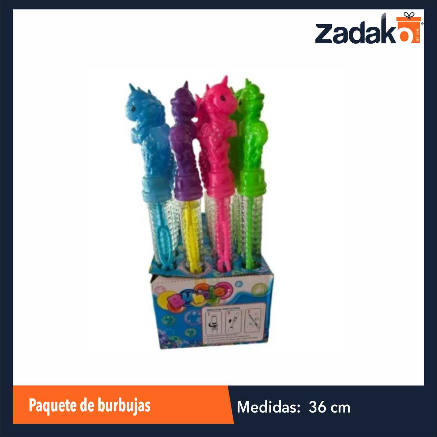 ZJ-1481 PAQUETE DE BURBUJAS DE 36 CM CON 24 PZS O CAJA CON 6 PQTS