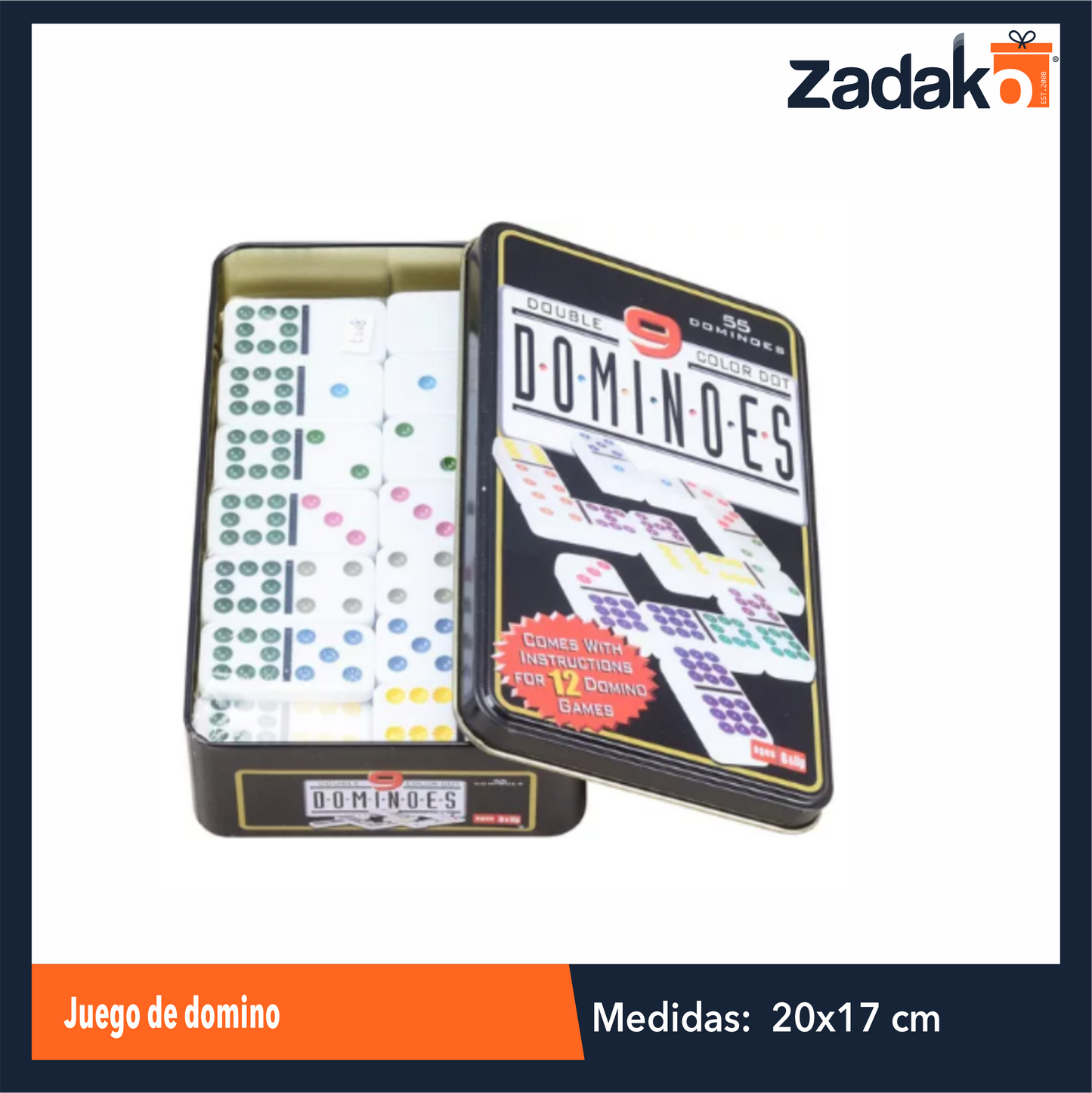 N-GPM-5076 GPM-0334 GPM-0334 ZJ-1828 JUEGO DE DOMINO CON 1 PZ O CAJA CON 16 PZS