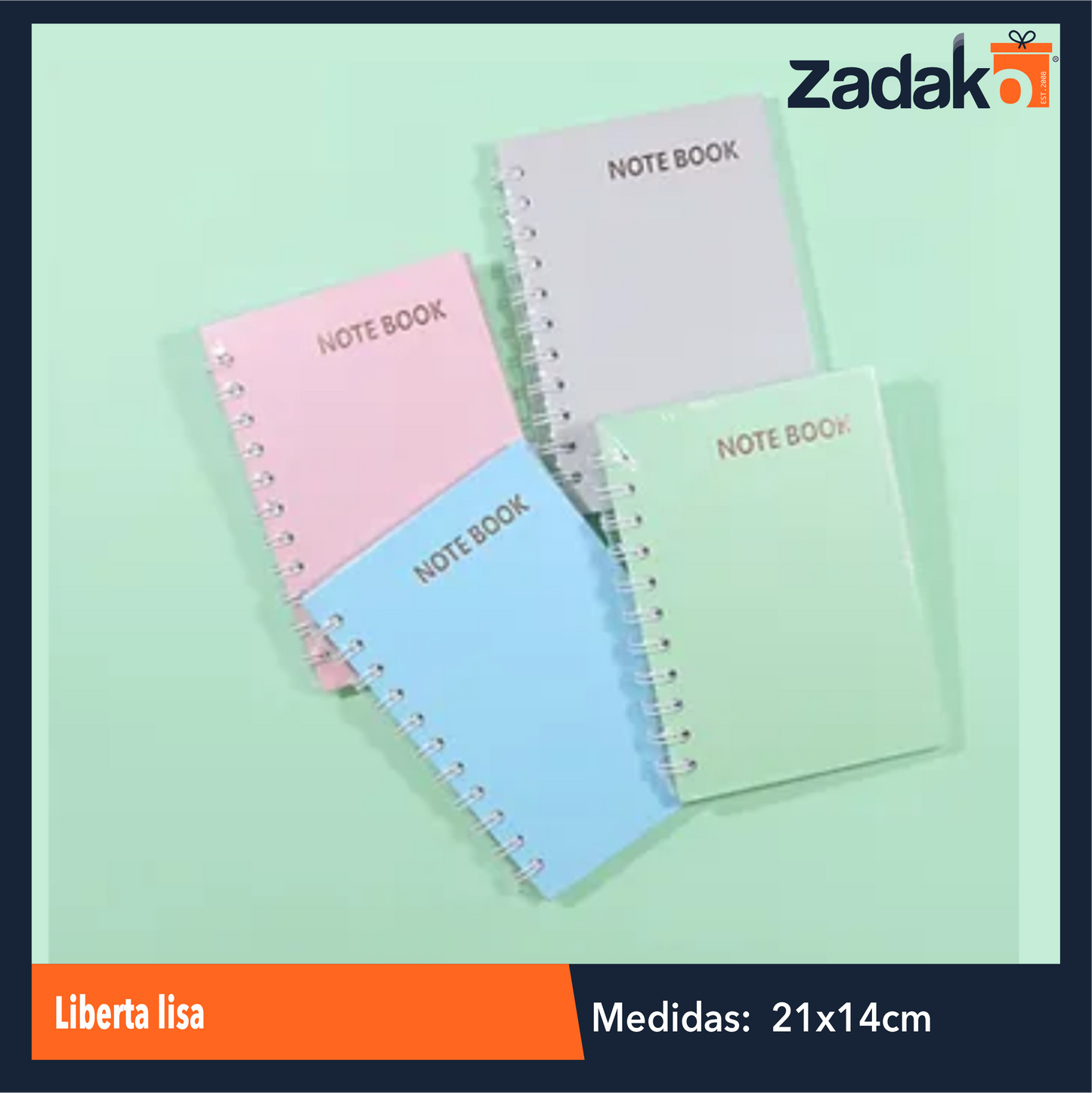 N-GPM-2987 ZP-1107 HFY-10285 LIBRETA LISA CON 1 PZ O CAJA CON 60 PZS