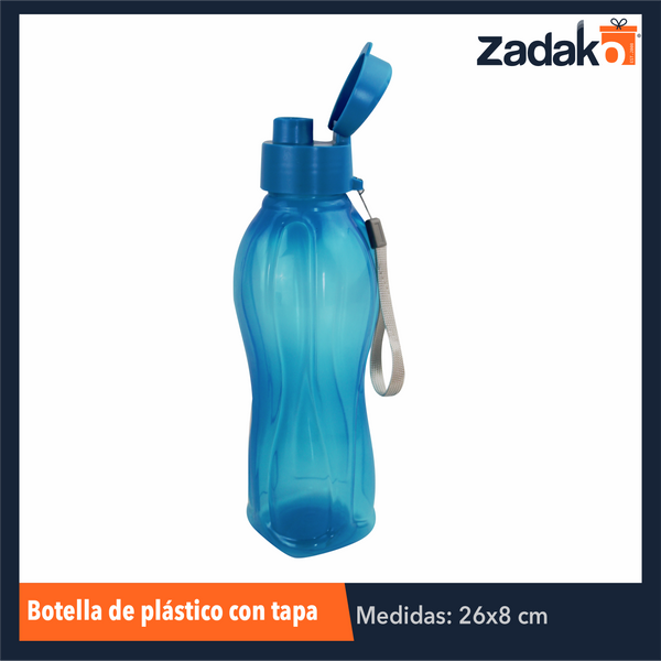 AD-1774-3 BOTELLA DE PLASTICO CON TAPA, CON 1 PZ O CAJA CON 80 PZS