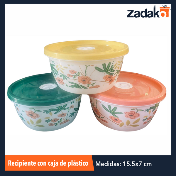 AK-3529B-3 RECIPIENTE CON CAJA DE PLASTICO CON 1 PZ O  CAJA CON 240 PZS