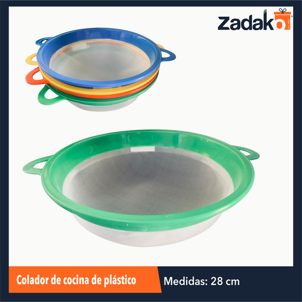 AK-6004 COLADOR DE COCINA DE PLASTICO, CON 1 PZ O CAJA CON 180 PZS