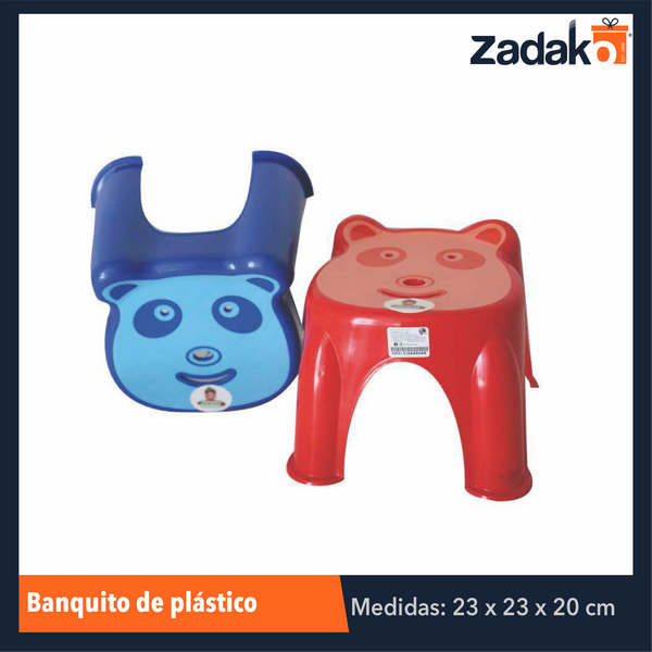 AL-1404 BANQUITO DE PLASTICO PANDA , CON 1 PZ O CAJA CON 10 PZS