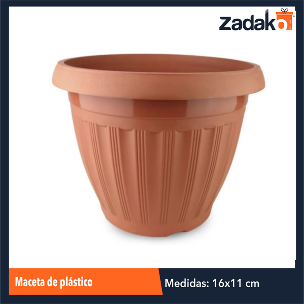 AM-0446-20 MACETA DE PLASTICO,CON 1 PZ  O CAJA CON 144 PZS