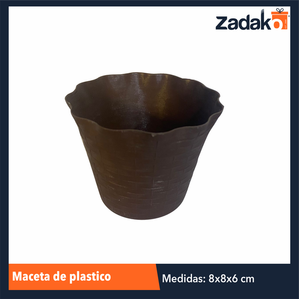 AM-0458 MACETA DE PLASTICO, CON 1 PZ O CAJA CON 576 PZS