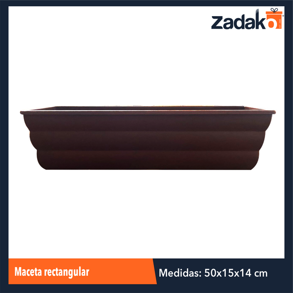AM-0471-3 MACETA RECTANGULAR, CON 1PZ O  CAJA CON 30 PZS