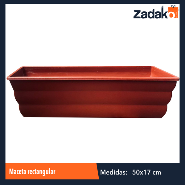 AM-0471-4 MACETA RECTANGULAR,CON 1PZ O  CAJA CON 24 PZS