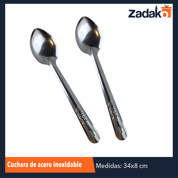 AS-1522-36 CUCHARA DE ACERO INOXIDABLE , CON 1 PZ O CAJA CON 180 PZS