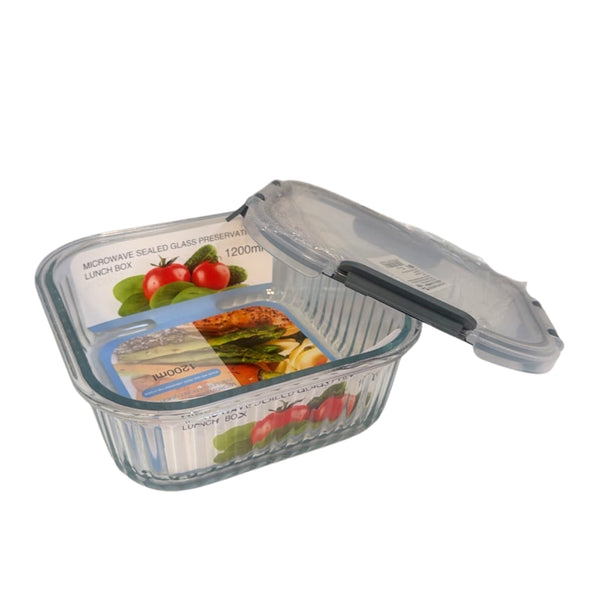 AV-8650B-4 RECIPIENTE PARA ALIMENTOS DE VIDRIO 1200ML CON 1 PZ O CAJA CON 20 PZS