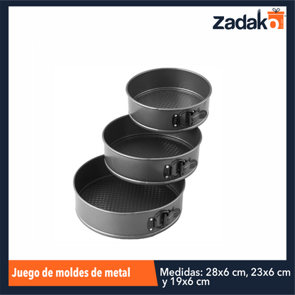 AZ-5603 JUEGO DE MOLDES DE METAL, CON 1 PZ O CAJA CON 12 PZS