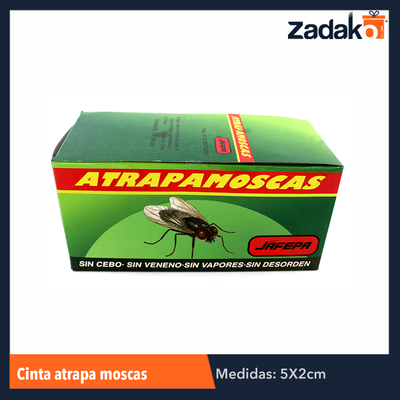 CINTA ATRAPAMOSCAS, CON 100 PZS, O CAJA CON 10 PQTS